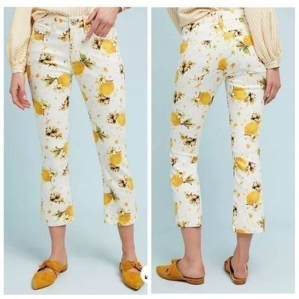 Anthropologie Pilcro Lemon Grove High-Rise Cropped Jeans Sz 25