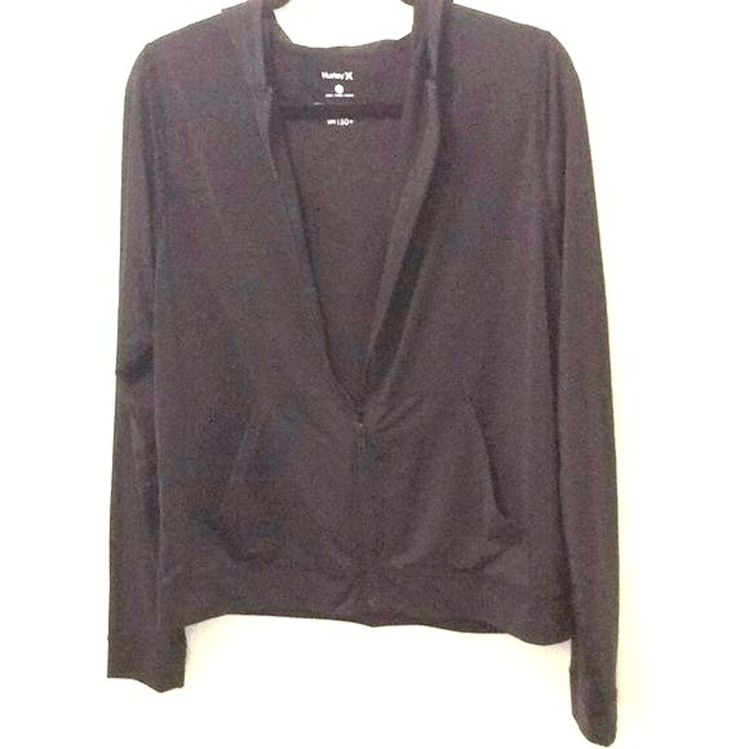 Hurley Women's Lightweight Hoodie: Comfortable Black Hoodie in Size L