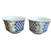 2 Vntg Adams Brentwood 2.5 Flat Cup English Ironstone Blue Clover On Rim