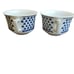 2 Vntg Adams Brentwood 2.5 Flat Cup English Ironstone Blue Clover On Rim