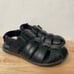 ECCO Chander Fisherman 41 Sandal Black Leather Adjustable Strap Casual Solid 7,5