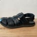 ECCO Chander Fisherman 41 Sandal Black Leather Adjustable Strap Casual Solid 7,5