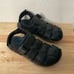 ECCO Chander Fisherman 41 Sandal Black Leather Adjustable Strap Casual Solid 7,5