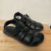 ECCO Chander Fisherman 41 Sandal Black Leather Adjustable Strap Casual Solid 7,5