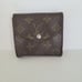 LOUIS VUITTON Vintage 80s Monogram Leather Wallet Brown Medium Trifold Elise