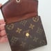 LOUIS VUITTON Vintage 80s Monogram Leather Wallet Brown Medium Trifold Elise