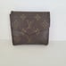 LOUIS VUITTON Vintage 80s Monogram Leather Wallet Brown Medium Trifold Elise