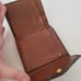 LOUIS VUITTON Vintage 80s Monogram Leather Wallet Brown Medium Trifold Elise
