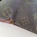 LOUIS VUITTON Vintage 80s Monogram Leather Wallet Brown Medium Trifold Elise