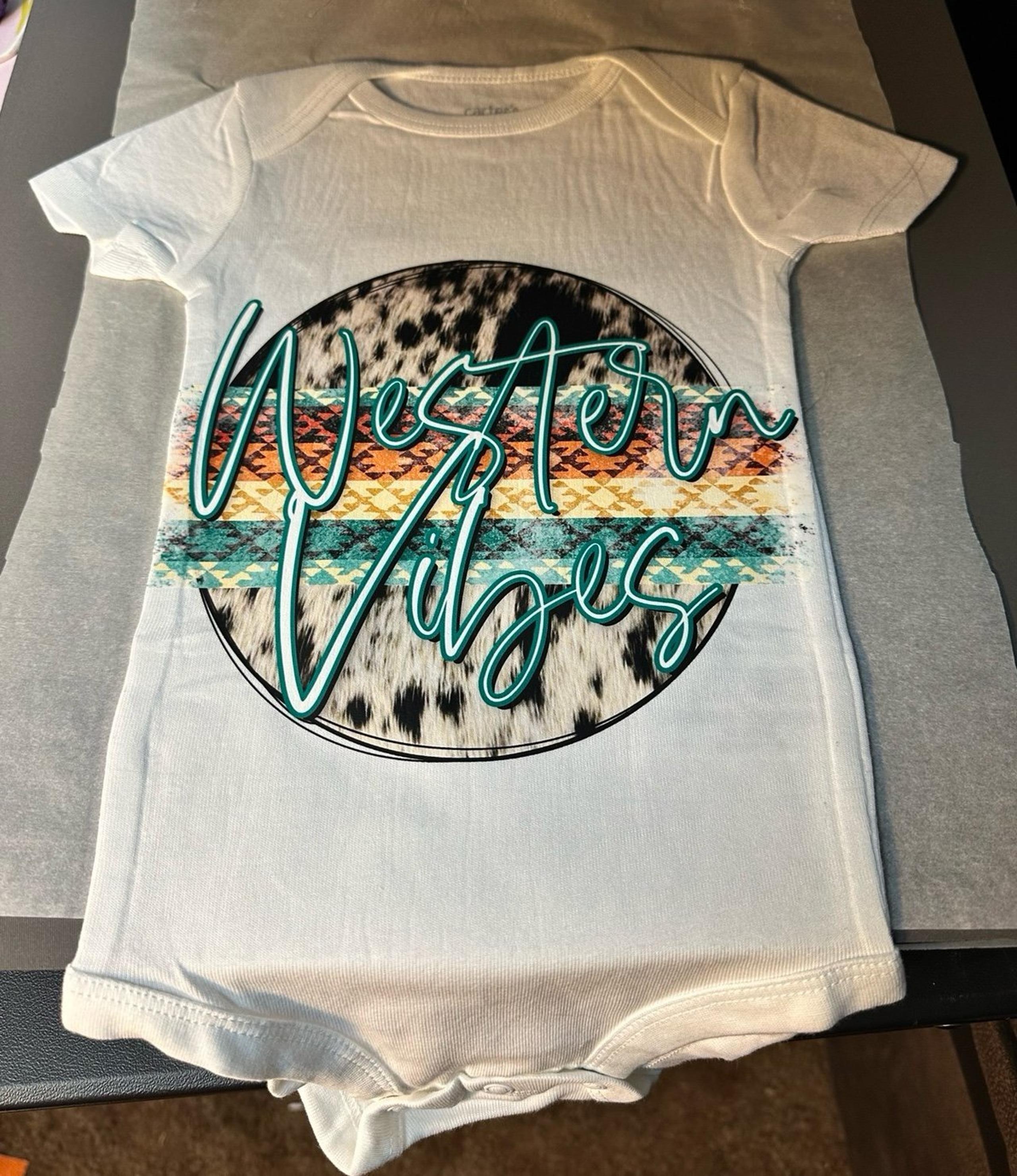 Western vibes baby onesie
