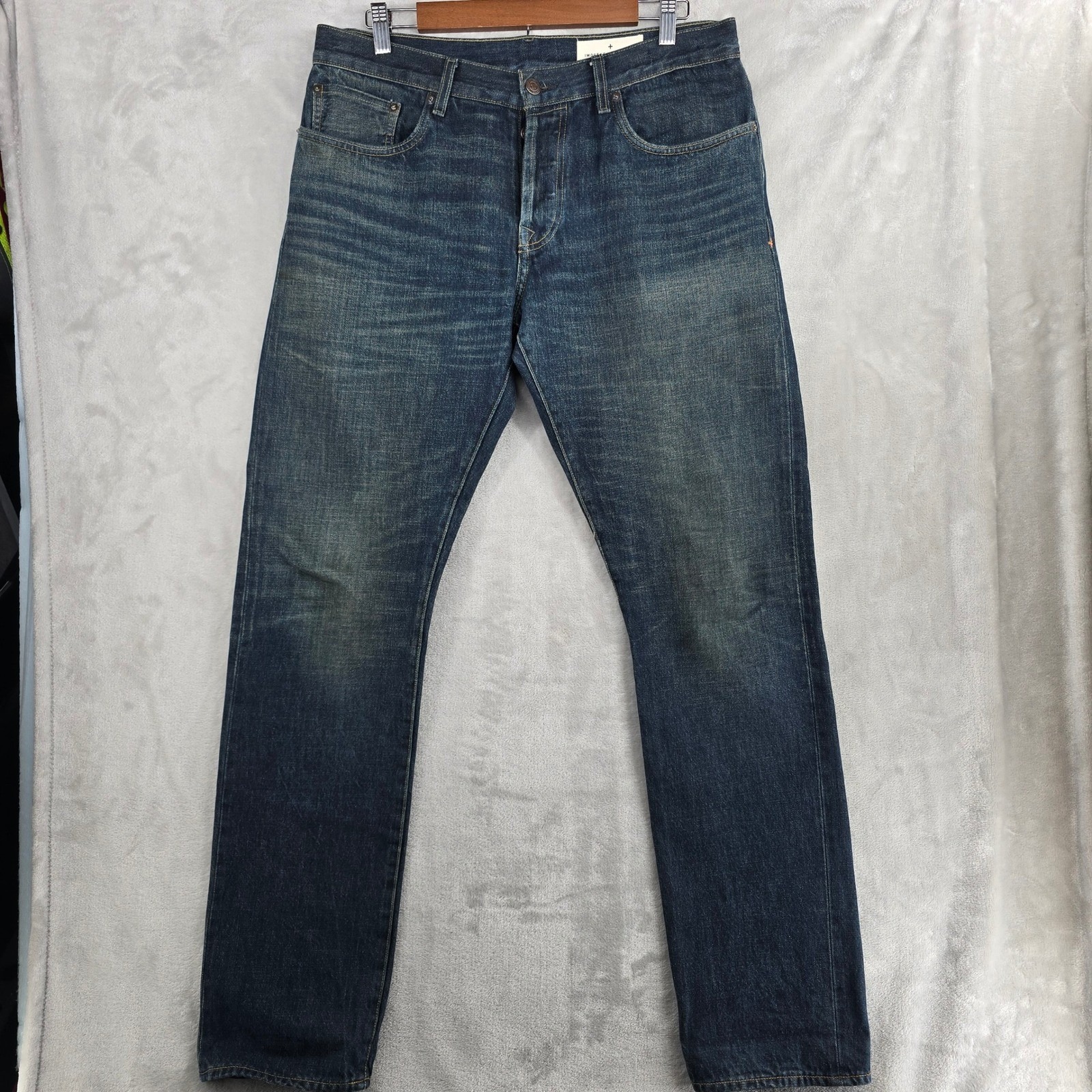 Imogene and Willie Barton Slim Fit Selvedge Jeans Mens Size 33 Denim Blue