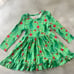 NWT Posh Peanut Grinch Grinchmas Bamboo Ruffled Twirl Dress 2T
