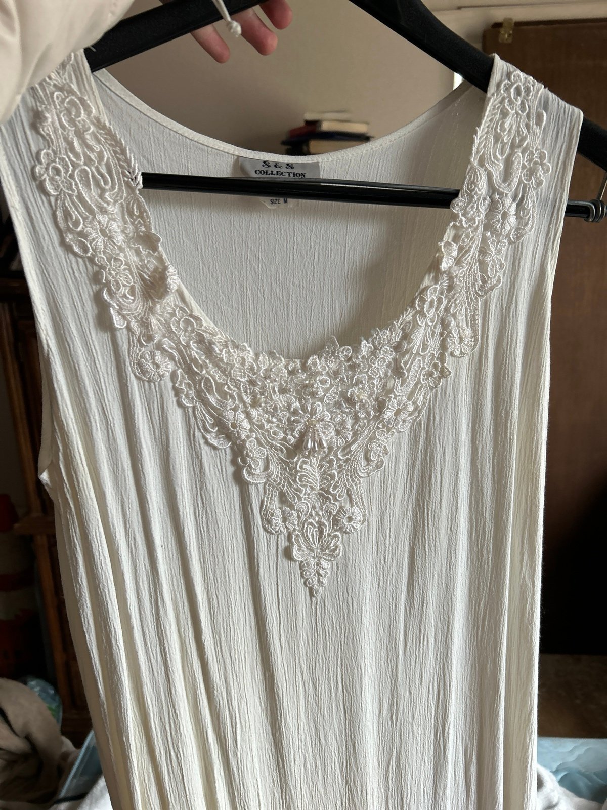 Long white nightgown