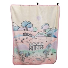 Vintage? Fleece Baby Blanket Pink Nursery Children Flowers