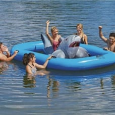 Ozark Trail Inflatable Shark Rodeo Tidal Wave Float - Puncture Resistant