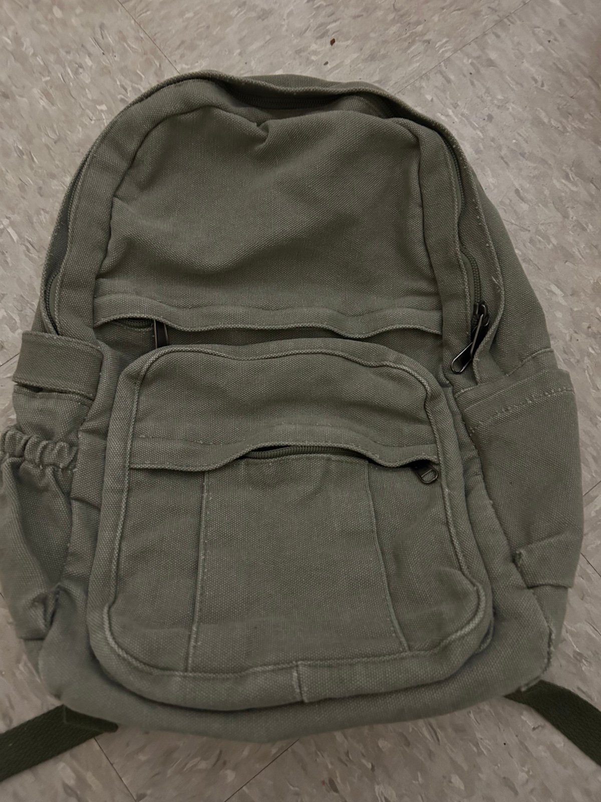 Army green backpack