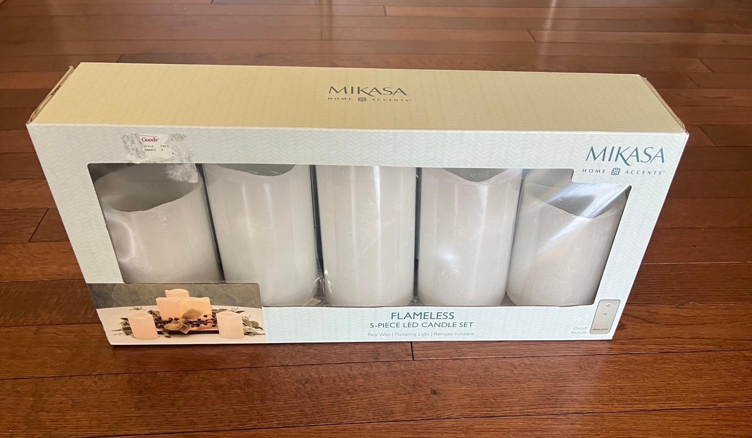Mikasa frameless candles with remote