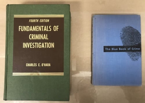 Vintage Hardback Book Lot Blue Book Crime Fundamentals of Criminal Investigation
