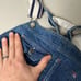 VTG 50s MADEWELL Overalls Denim Indigo Advertising Strap Workwear Indigo RARE