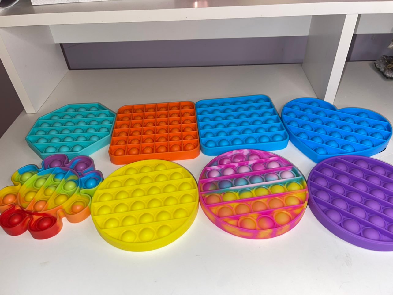 Lot of 8 Fidget Toy Bubble Push Pop