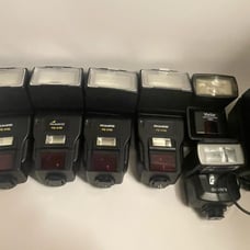 UNTESTED (7x) Digital /Film Camera Flash Lot / Bundle -For Parts / Repair- AS IS
