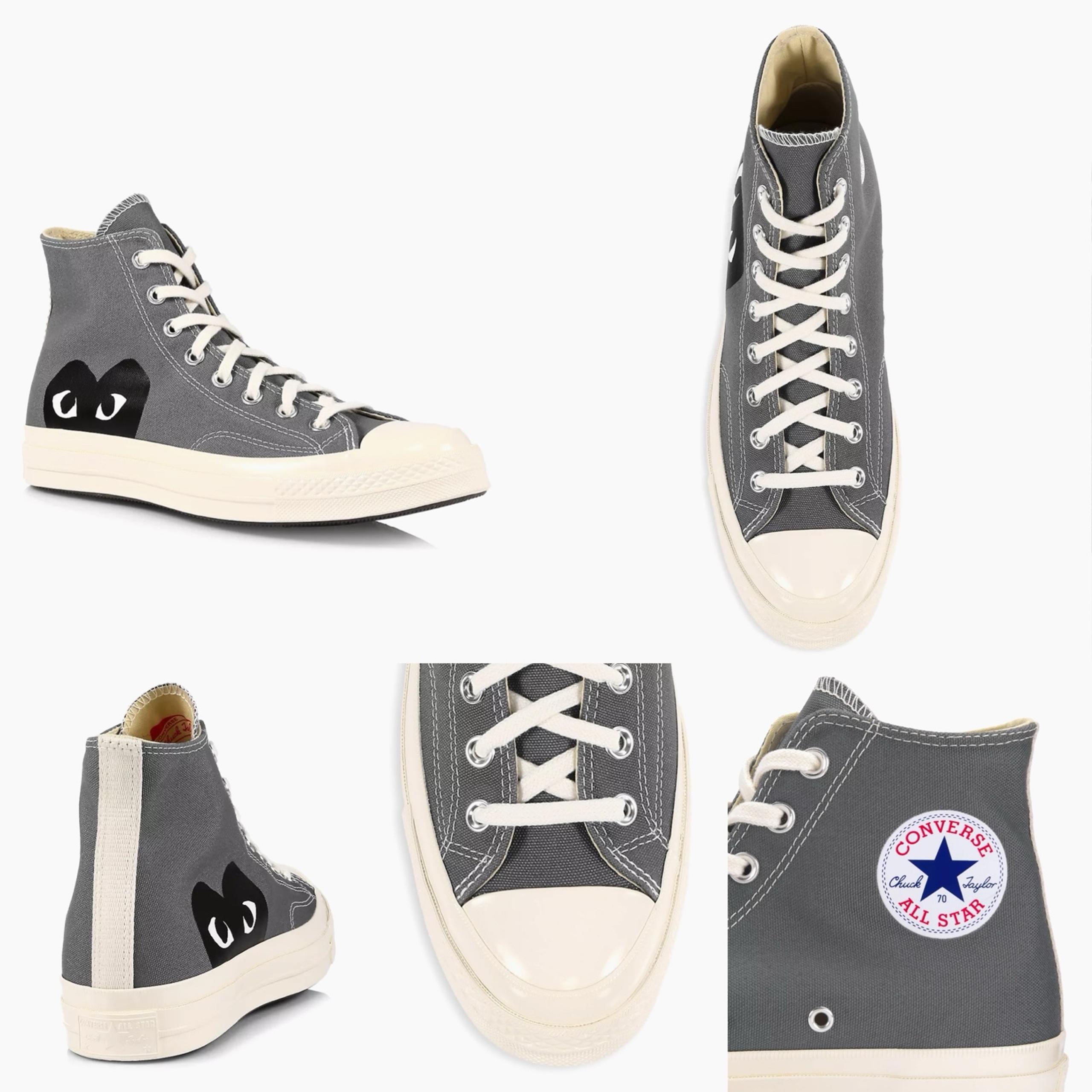Converse chuck 70 CDG Hi steel gray black 171847C mens10 womens12 NWT