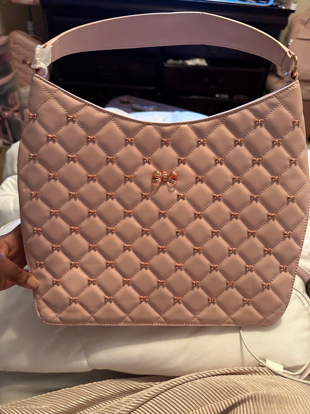 Pink Ted Baker Quilted Shoulder Bag