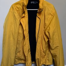 Vintage Yellow Polo Ralph Lauren logo Fleece Windbreaker Rain Jacket Men’s L