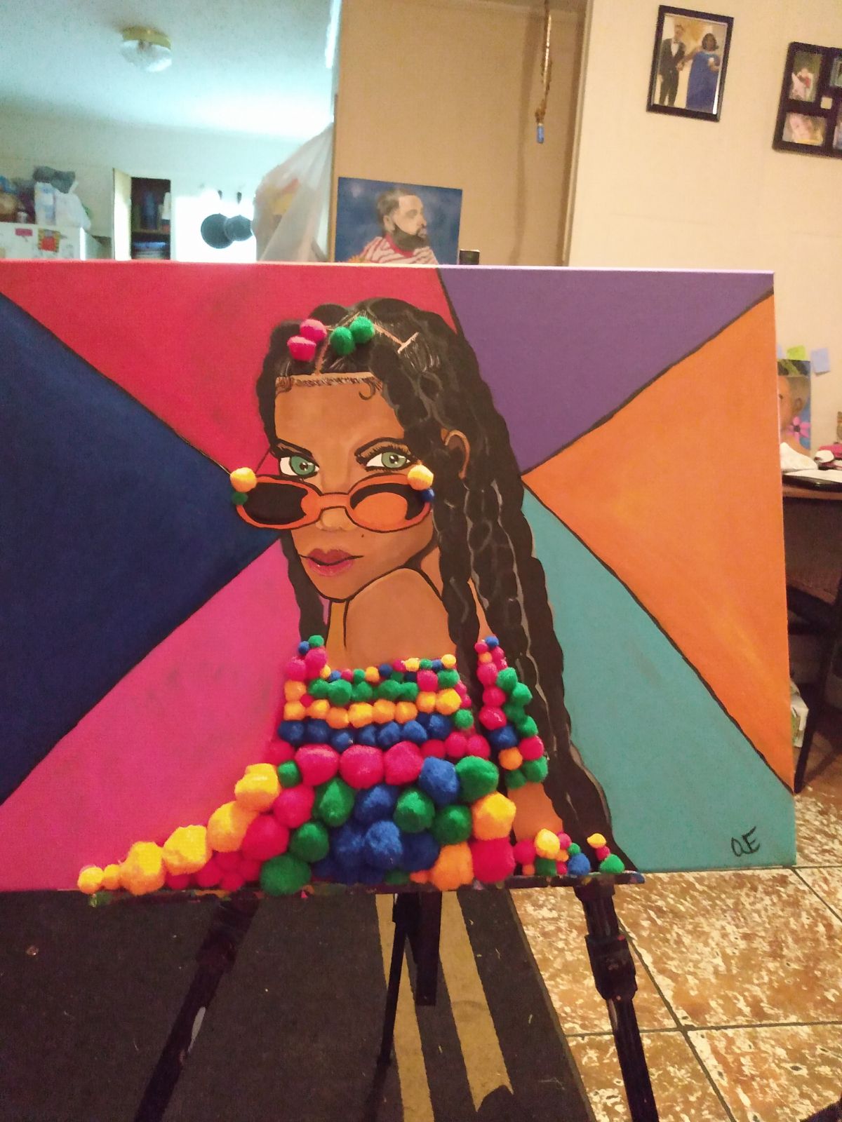 Glam girl 3d painting
