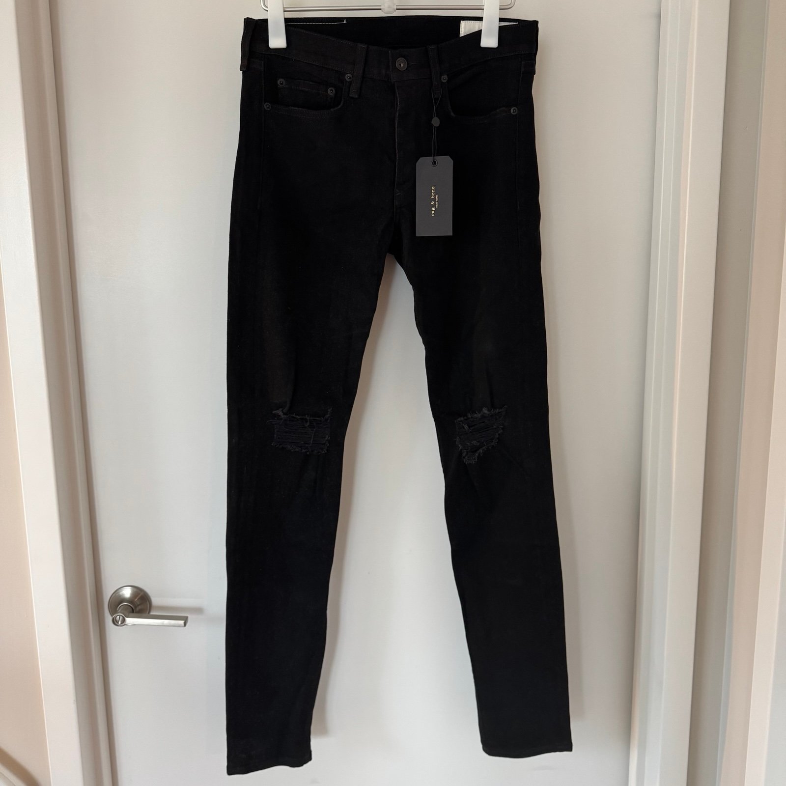 Brand New rag & bone New York Men’s 31 Black Skinny Jeans