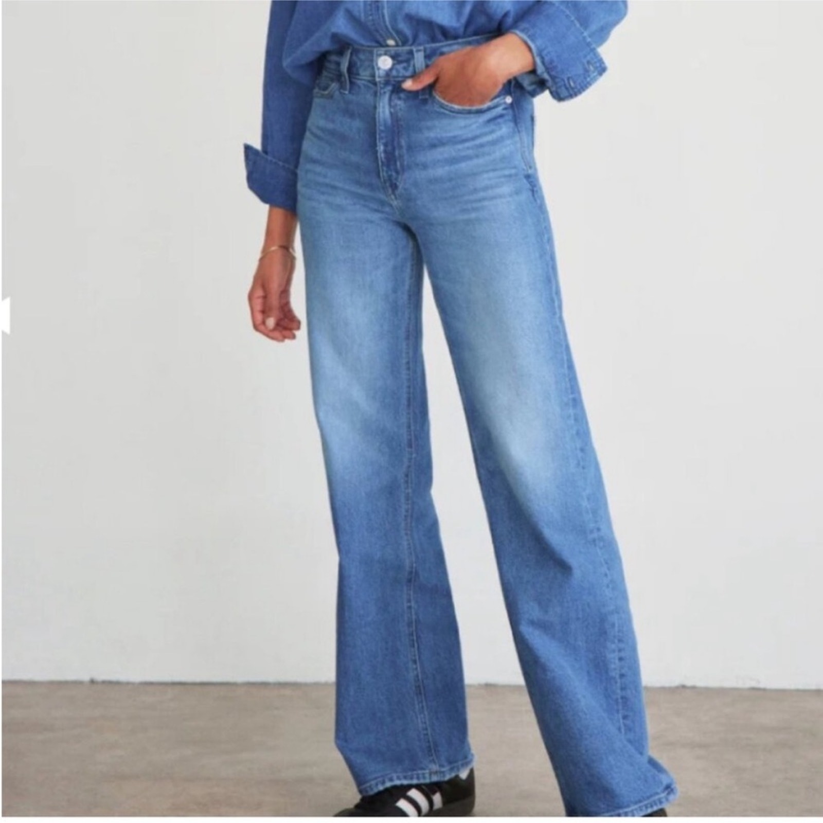 AYR The Secret Sauce Jeans in Memory lane Wide Straight Leg New size 34 Short