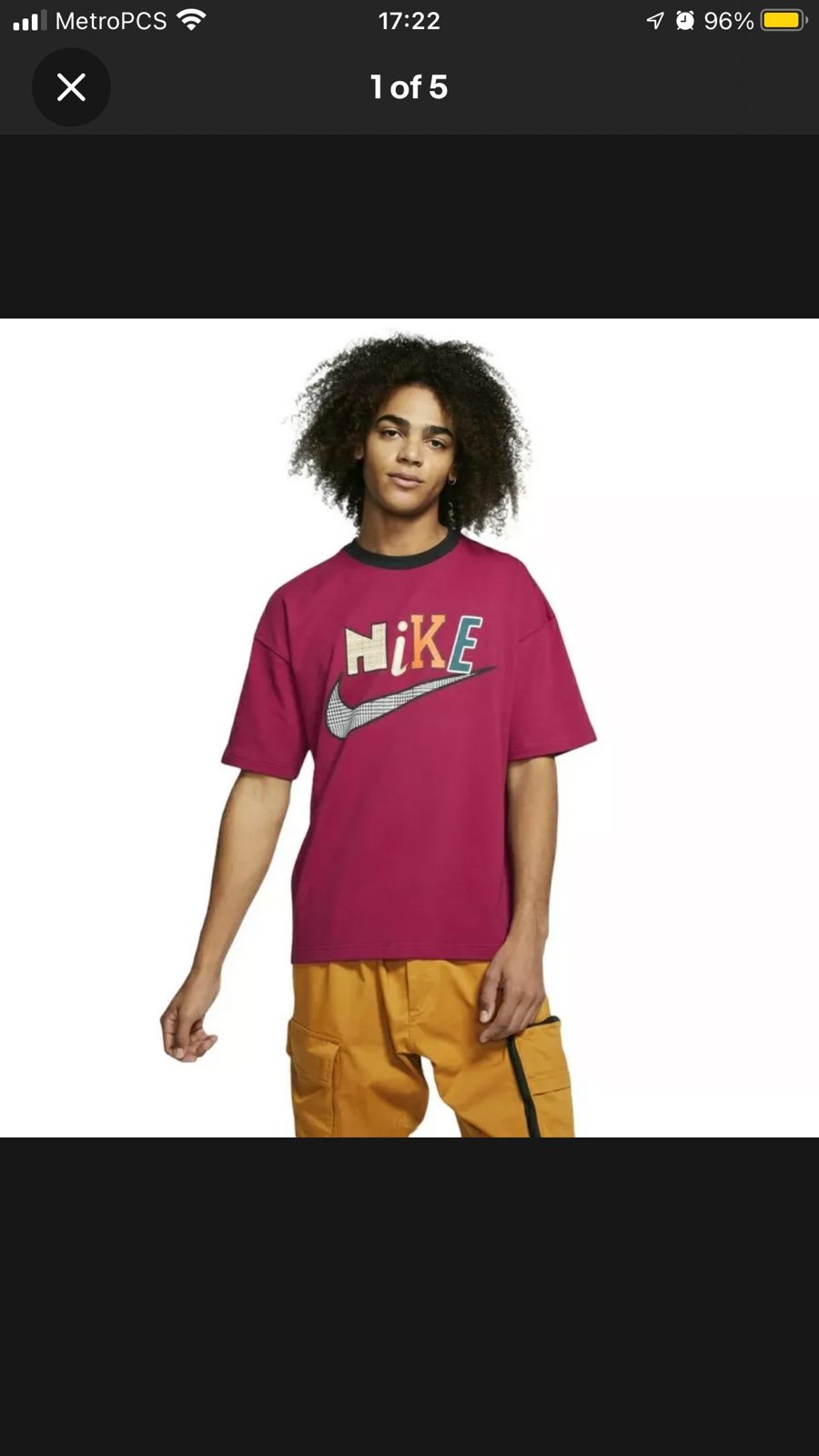 NWT! Nike Sportswear T Shirt Burgundy Red/black Men's Sz Large CU3571-620