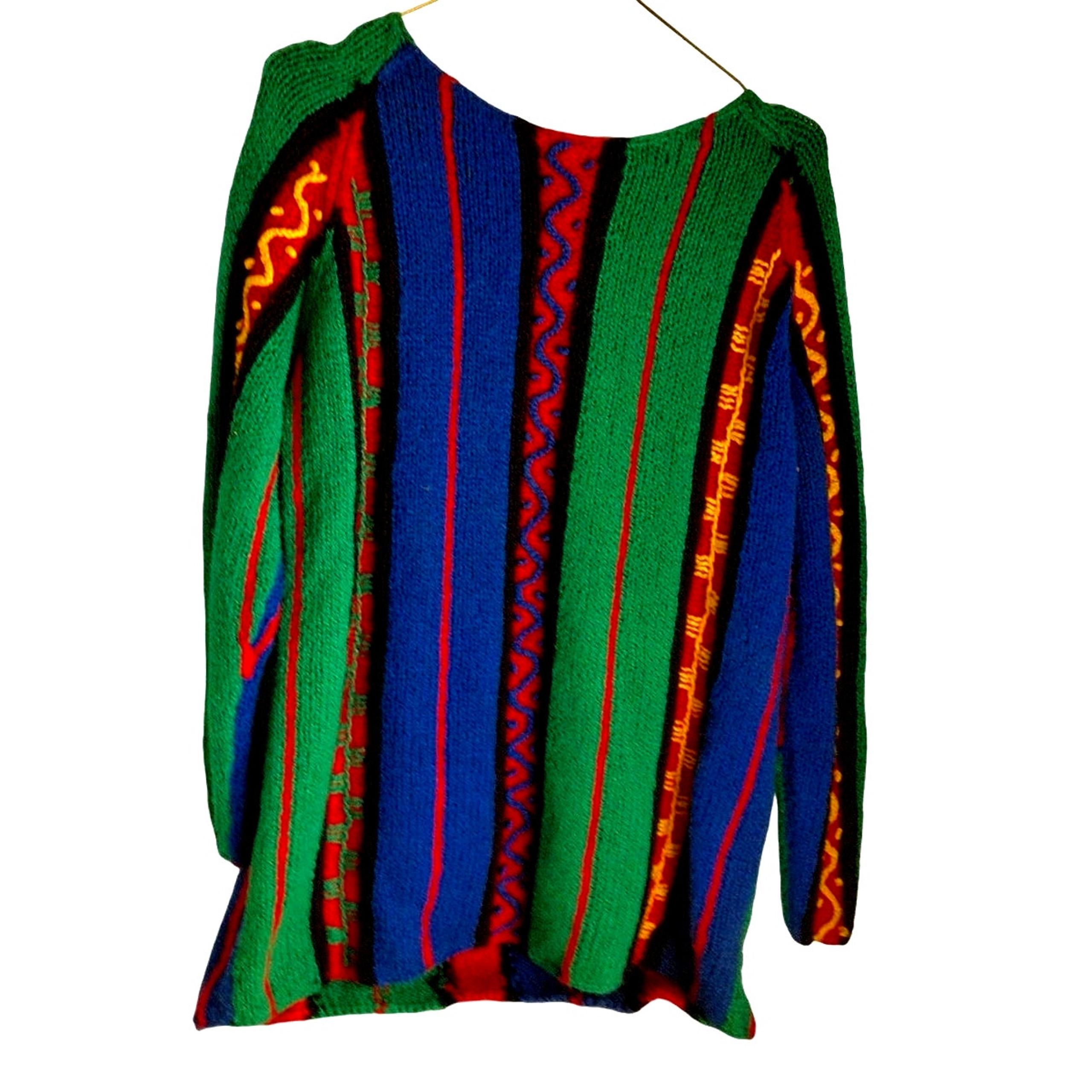 Vintage Michael Simon Colorful Abstract Sweater Size Medium