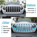 Mesh Grille Grill Insert & Headlight Turn Light Cover Trim for Jeep Wrangler