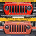 Mesh Grille Grill Insert & Headlight Turn Light Cover Trim for Jeep Wrangler