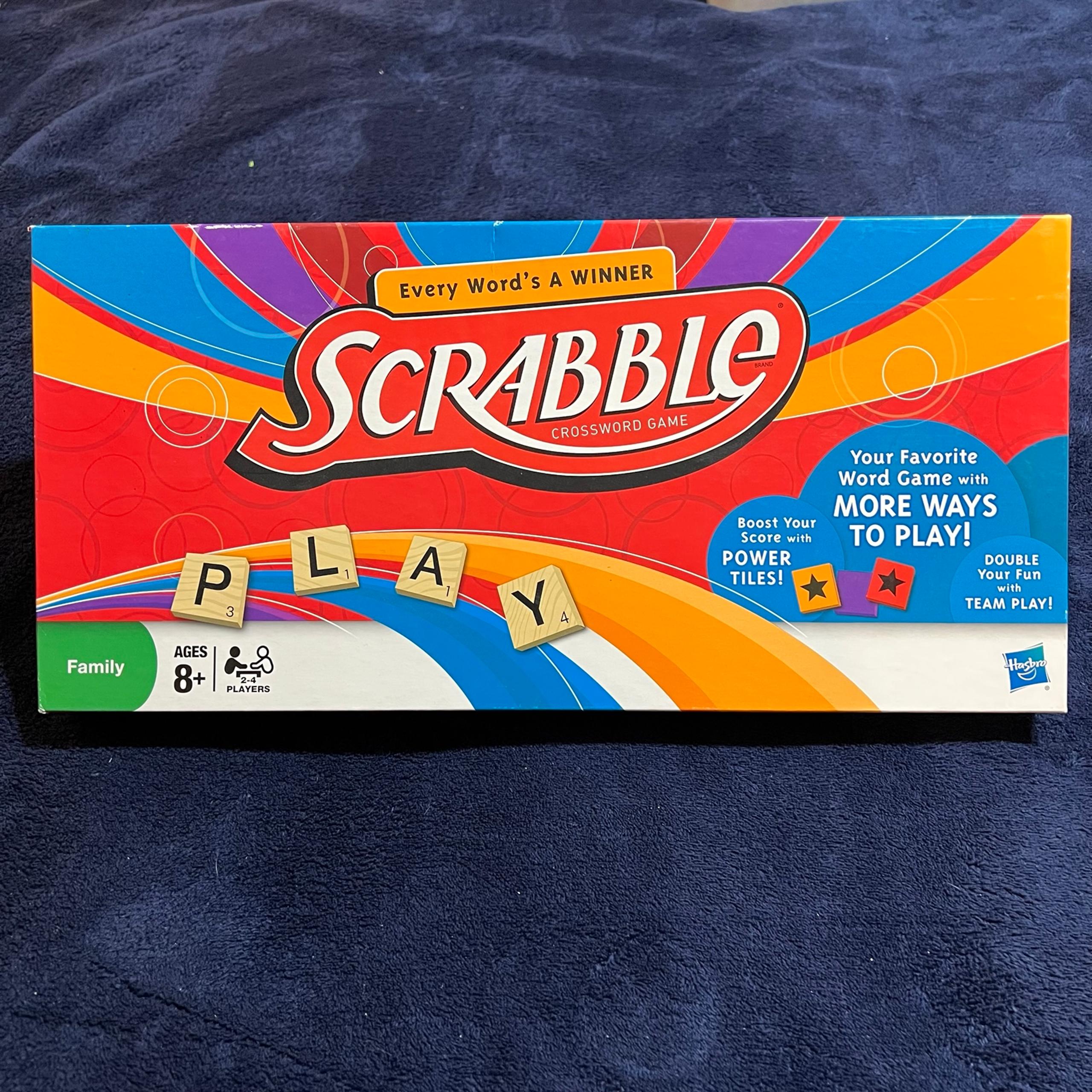 Hasbro Scrabble Family Board Game With Power Tiles 2012 COMPLETE