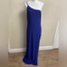 Mac Duggal formal dress maxi purple one shoulder high slit Medium NWT
