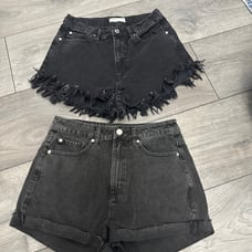 2 pair black garage Jean Shorts sz 9
