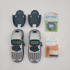 Lot Of 2 Dymo LetraTag LT-100H Portable Label Makers & New 2 Pack Label Cassette