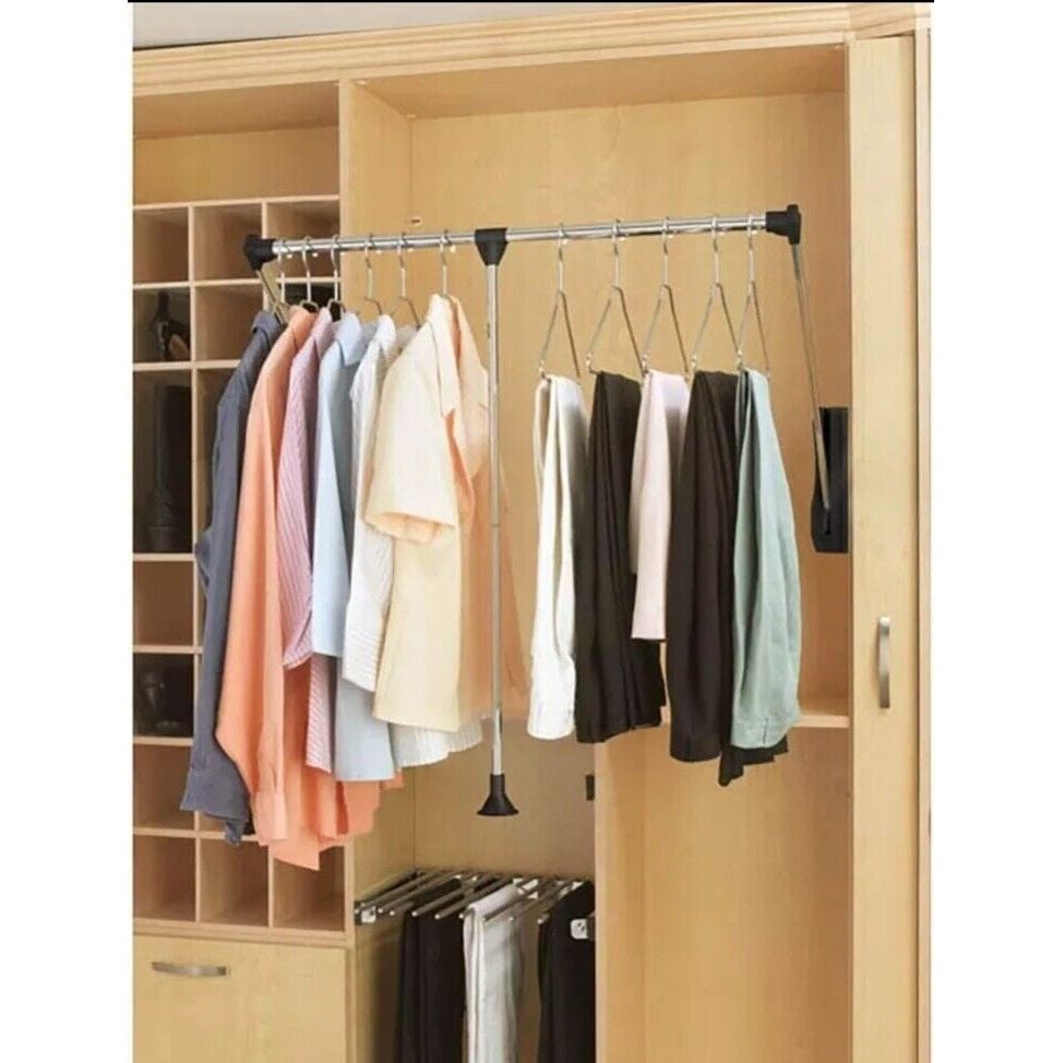 Rev-A-Shelf CPDR-2635 26 to 35 Inch Adjustable Pull Down Closet Rod, Chrome