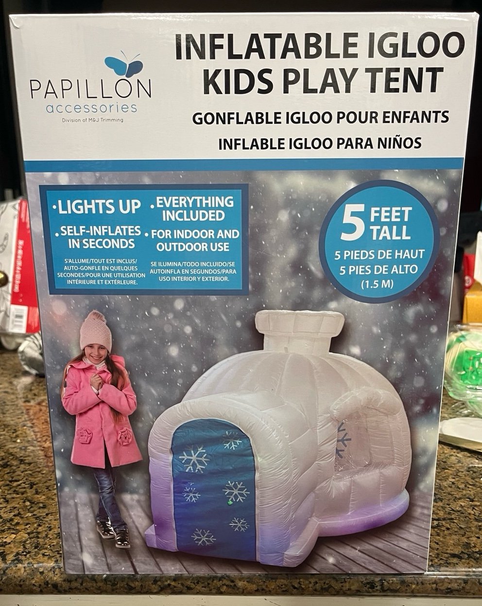Inflatable igloo kids play tent