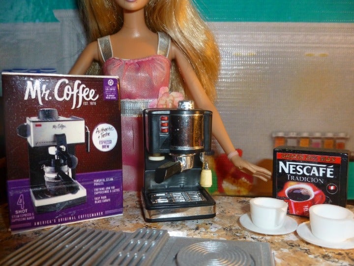 BARBIE SIZE MINIATURE CAPPUCCINO 2 tall