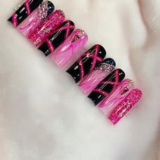 PRESS ON NAILS ♥️ ELECTRIC PINK