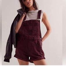 NWOT - FREE PEOPLE “Ziggy” Denim Shortalls/Overalls