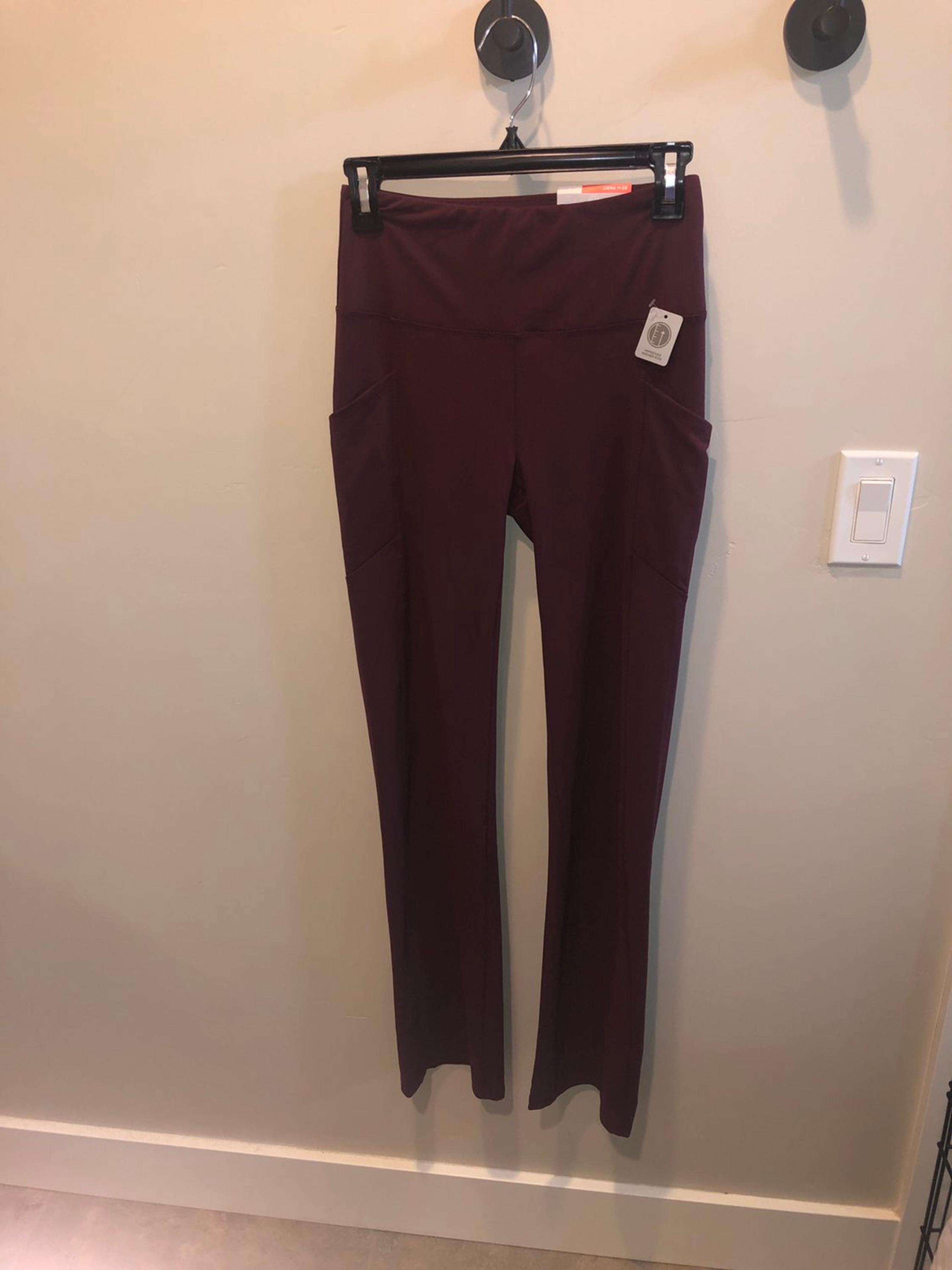 New Womens MARIKA 32 inch Performance Straight Leg Athletic Pants Sz Small