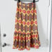 NWT Tory Burch Yellow/Brown/Red Patterned Lined Midi Skirt