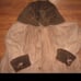 Women's Coat Outwear Natural Nubuck Soft Suede Skin Winter Warm Sz L XL