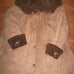 Women's Coat Outwear Natural Nubuck Soft Suede Skin Winter Warm Sz L XL
