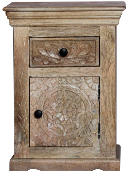 Bedside handcrafted side board