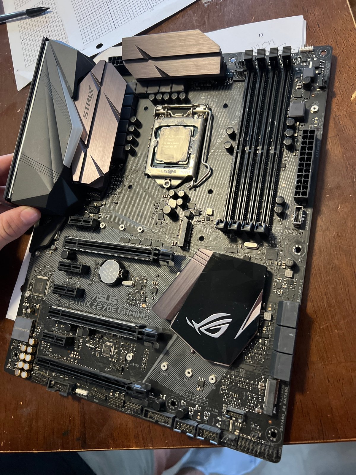 Asus strix z270e w/ intel i7-770k mother board cpu combo